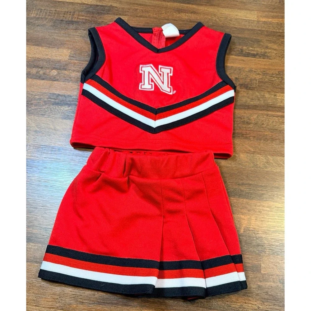 Toddler Nebraska Cornhuskers 2 pc cheer set.  Size 2T.  Cheerleader. Halloween
